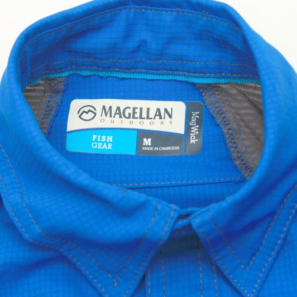 Magellan Outdoors Women's Fish Gear Magi Wick Roll Tab Sleeve Button Front Shirt - Picture 5 of 8